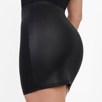 Shapewear Faux Leather Butt Lifting Mini Skirt