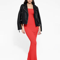 Shapewear Square Neck Long Sleeve Slimming Modal Maxi Dress