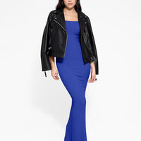 Shapewear Square Neck Long Sleeve Slimming Modal Maxi Dress