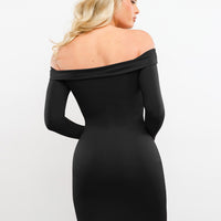 Shapewear Long Sleeve Off-the-Shoulder Bodycon Mini Dress