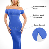 Shapewear Off-Shoulder Tummy Control Smoothing Maxi Dress