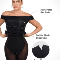 Shapewear Off-the-Shoulder Bodycon Mini Dress