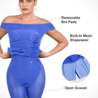 Shapewear Off-the-Shoulder Bodycon Mini Dress