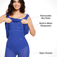 Shapewear Off-the-Shoulder Side Slit Slimming Maxi Dress