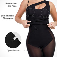 Shapewear One Shoulder Cutout Tummy Control Mini Dress