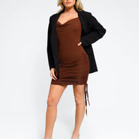 Shapewear Ruched Modal Bodycon Mini Slip Dress