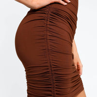 Shapewear Ruched Modal Bodycon Mini Slip Dress