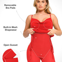 Shapewear Ruched Modal Bodycon Mini Slip Dress
