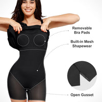 Shapewear Ruched Side Slit Slimming Maxi Slip Dress