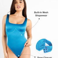 Shapewear Solid Shine Slimming Maxi Dresses or Bodysuit