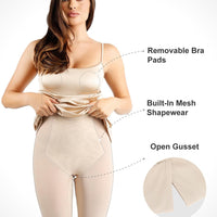Shapewear Solid Shine Slimming Maxi Dresses or Bodysuit