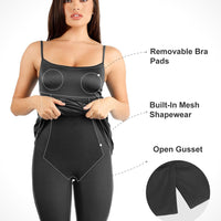 Shapewear Solid Shine Slimming Maxi Dresses or Bodysuit
