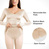 Shapewear Solid Shine Slimming Maxi Dresses or Bodysuit