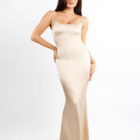 Shapewear Solid Shine Slimming Maxi Dresses or Bodysuit
