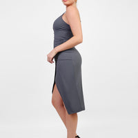 Shapewear Sculpting Wrap Midi Slip Dress