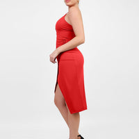 Shapewear Sculpting Wrap Midi Slip Dress