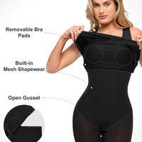 Shapewear Square Neck Sleeveless Ruched Bodycon Mini Dress