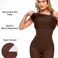 Shapewear Square Neck Sleeveless Ruched Bodycon Mini Dress