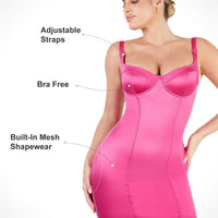 Shapewear Scuplting Satin Bustier Mini Dress