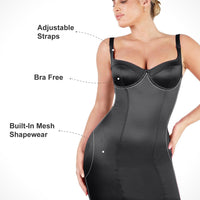 Shapewear Scuplting Satin Bustier Mini Dress