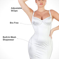 Shapewear Scuplting Satin Bustier Mini Dress