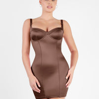 Shapewear Scuplting Satin Bustier Mini Dress