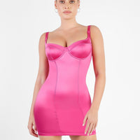 Shapewear Scuplting Satin Bustier Mini Dress