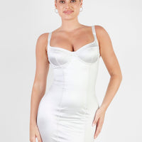 Shapewear Scuplting Satin Bustier Mini Dress
