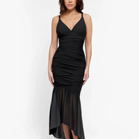 Shapewear Bluetag Cooling Ruched Mesh Bodycon Maxi Dress
