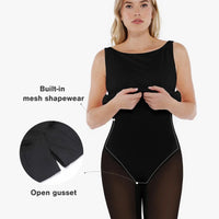 Shapewear Boatneck Draped Sculpting Maxi Dress