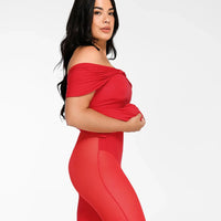 Shapewear Off-the-Shoulder Slim Column Maxi Dress