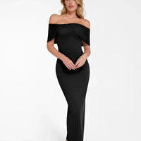 Shapewear Off-the-Shoulder Slim Column Maxi Dress