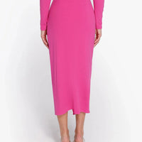 Shapewear Rib Modal Built In Sculpting Midi Wrap Skirt
