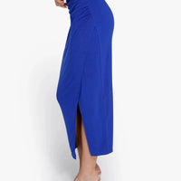 Shapewear Rib Modal Built In Sculpting Midi Wrap Skirt