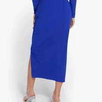 Shapewear Rib Modal Built In Sculpting Midi Wrap Skirt