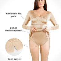 Shapewear Shine Long Sleeve Cut-Out Hourglass Maxi Dress