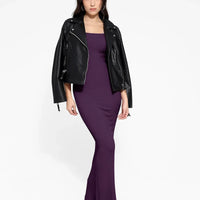 Shapewear Square Neck Long Sleeve Slimming Modal Maxi Dress