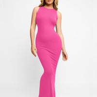 Shapewear Modal Sleeveless Crew Neck Slimming Maxi Dress