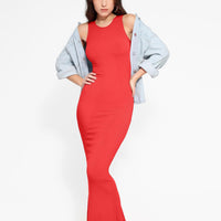 Shapewear Modal Sleeveless Crew Neck Slimming Maxi Dress