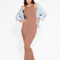 Shapewear Modal Sleeveless Crew Neck Slimming Maxi Dress