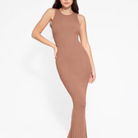 Shapewear Modal Sleeveless Crew Neck Slimming Maxi Dress