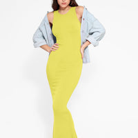 Shapewear Modal Sleeveless Crew Neck Slimming Maxi Dress
