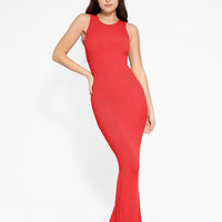 Shapewear Modal Sleeveless Crew Neck Slimming Maxi Dress