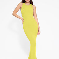 Shapewear Modal Sleeveless Crew Neck Slimming Maxi Dress
