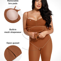 Shapewear Lace Inset Sculpting Mermaid Maxi Slip Dress