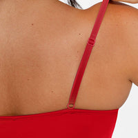 Shapewear Mesh Corset Panel Built-In Sculpting Midi Dress