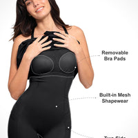 Shapewear Pet Hair Resistant Crisscross Back Workout Dress