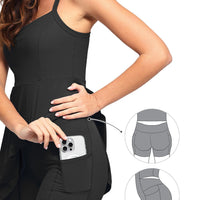 Shapewear Pet Hair Resistant Crisscross Back Workout Dress