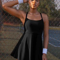 Shapewear Pet Hair Resistant Crisscross Back Workout Dress