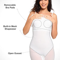 Shapewear Slimming Midi Dress and Sheer Mesh Overlay Set